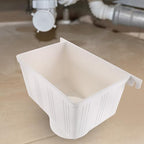 OSALADI PVC Downspout Drain Connector Water Diverter Funnel White Plastic - Image 3