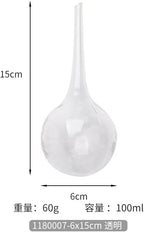 Aqua Hand Blown Glass Water Bulbs Plant Flower Watering Globes Cans Glass Ball for Home Decor (1, Clear) - Image 2