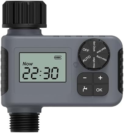 Sprinkler Timer, Programmable Hose Timer Automatic Irrigation Controller System Faucet Timer with Rain Delay/Manual Watering, Digital Irrigation Timer System for Lawns, 1 Outlet Black by Unknown