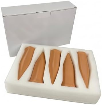 5-Pack Terracotta Self Watering Spikes for Plants, Drip Irrigation Stakes for Standard Bottles, Brown Ceramic Garden Accessories by Unknown