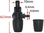 Hose Connector Adapter 50Pc Drip Irrigation 8mm To 4mm Garden Hose Connector T-shaped Elbow End Plug Direct Repair 8/11 To 4/7mm Water Separator With Lock (Color : Tee) - Image 3