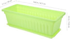 4 Pack Rectangular Window Box Planters with Tray and Drainage - Image 2
