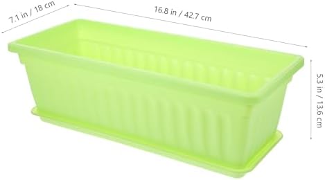 4 Pack Rectangular Window Box Planters with Tray and Drainage - Image 2