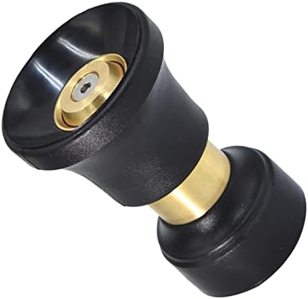Firefighter Style Water Hose Nozzle, Adjustable Conical Spray, Black by CIYODO