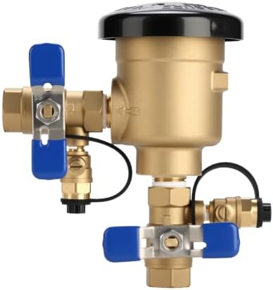 MEASUREMAN 1/2 Inch Pressure Vacuum Breaker, Brass Backflow Preventer by MEASUREMAN