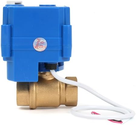 U.S. Solid 1/2 in Brass Motorized Ball Valve, 9-24 V AC/DC, 2-Wire Auto Return, Normally Open, Full Port, Manual Override, Position Indicator - Image 6