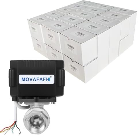 3/4" Motorized Ball Valve 30 Pack - DC 9-24V Electric Water Valve with Full Port, 5 Wire Motorized Electrical Ball Valve, Stainless Steel with Indicator Lights, NSF Certified, IP67 by movafaFH