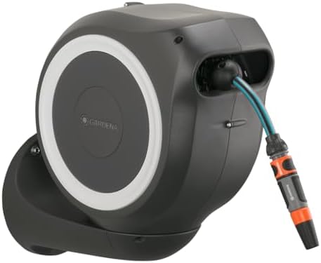 Gardena Rollup S Wall Hose Box 15 m, Turquoise, Black, Grey, Orange, White, 15m by Unknown