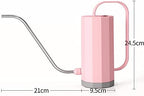 Fashion Long Spout Watering Can for Indoor Outdoor Plants 1.8L Watering Pot (Pink) - Image 2