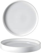 Ceramic Plant Saucer 8.5 Inch 2 Pack White, Fits Pot Base Under 8 Inch by saffruff