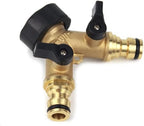 2 Way Hose Splitter, Garden Hose Brass Y Valve Water Outdoor Garden Hose Adapter, Y Hose Garden Faucet Splitter - Image 6
