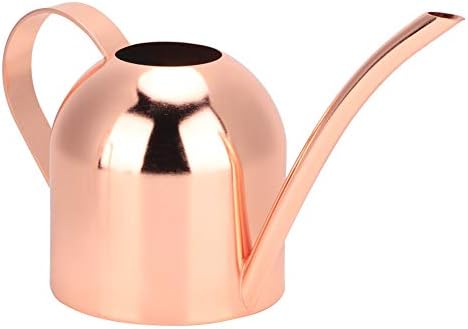 Copper Watering Can, Small Watering Can, 500ml Stainless Steel Watering Can for Indoor Plants (Rose Gold) by MUNEFE