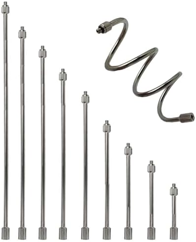 15 Pack Flexible Nozzle Extension for 3/16 UNC Fog Nozzle, Atomization Sprayer Nozzle Extensions Misting Extended Pole, High Pressure Stainless Steel Misting Nozzles(Size:Pole 35cm) by Unknown