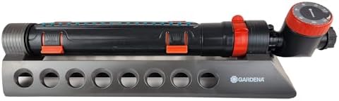GARDENA - Aquazoom 3900 Square Feet Oscillating Sprinkler with Fully Adjustable Width Control, Flow Control and Water Timer, Gray, 1697034 by Unknown