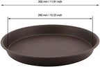 FUNSUEI LAUYUT 24 Pack 12 Inches Plant Saucer Drip Trays, Suit for Pots Less Than 10 Inches Bottom Diameter, Thick Brown Plastic Plant Trays, Round Plastic Drip Trays for Indoor and Outdoor Plants - Image 2