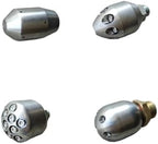 Stainless Steel High Pressure Piping Nozzle, 9 Holes, 1' Thread by Unknown