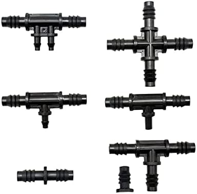 Hose Connector Adapter 100 8mm To 4mm Reducing Hose Connectors T-shaped Elbow Straight Elbow 3/8" 8/11 6mm 1/4" 4/7mm Irrigation Fittings (Color : 3I8 to 2way 1I4) by Unknown