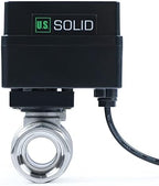 U.S. Solid Motorized Ball Valve- 3/4" Stainless Steel Ball Valve with Full Port, 9-36V AC/DC, 2 Wire Auto Return Setup, Normally Open (N/O) by USSolid