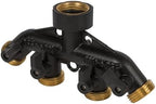 Gilmour Heavy Duty 4 Way Garden Hose Splitter with Shut Off Valves - Image 4
