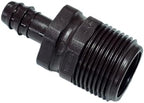 NETAFITM Drip Irrigation Barbed Fittings,3/8" 12MM Black Drip Tubing Coupler Elbow Tee Reducer (Threaded Male Adapter - 12mm X 3/4" MPT, 25 Count) - Image 3