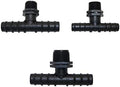 Hose Connector Adapter DN16 DN20 1/2 Inch 3/4 Inch Male Barb Tee Joint Garden Water Hose Diverter 5 Pieces of Drip Irrigation Connection Tools (Color : Black) by Lrjskwzc