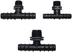 Hose Connector Adapter DN16 DN20 1/2 Inch 3/4 Inch Male Barb Tee Joint Garden Water Hose Diverter 5 Pieces of Drip Irrigation Connection Tools (Color : Black) by Lrjskwzc