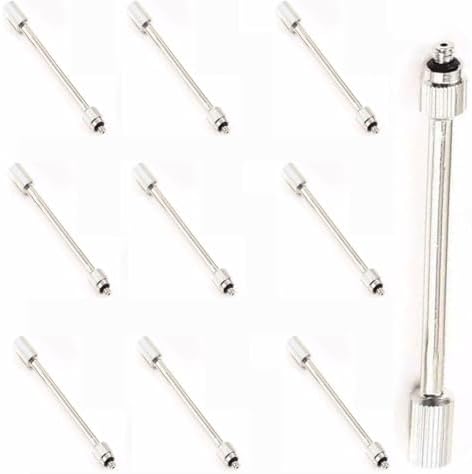 10pcs Brass Mister Nozzle Extensions 1/8 & 3/16 Flexible Mist Rods 30cm (11.8in) for Outdoor Garden Humidification & Cooling Ideal for Plants & Greenhouses by Unknown