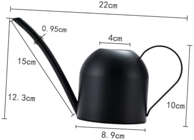 DOITOOL Stainless Steel Watering Can with Long Spout Ergonomic Handle for Indoor and Outdoor Plants Gardening Equipment Black Metal Watering Pot - Image 2