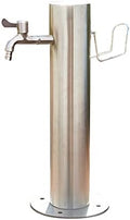 Floor-Standing Water Column with Faucet, Stainless Steel Outdoor Garden Hose Holder Anti-Freeze Cracking Vertical Water Column, Cylindrical Garden Fountain, 1/2-inch and 3/4-inch Hose Connectors by Unknown