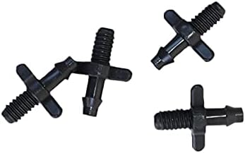 Kitchen Garden Hose Threaded Connector 4/7Mm Barbed Barb Connector Drip Irrigation 4/7 Hose Atomization Fitting Plastic Hose Barb 1/4" Pvc Fitting/Black/1/4'' - Image 5