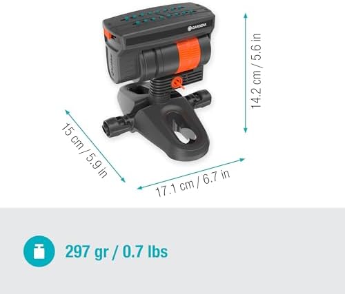 Gardena Micro-Drip-System Oscillating Sprinkler OS 90: Sprinkler for The Automatic Irrigation System, for Rectangular Areas of up to 90 m², Quick & Easy Connection Technology (13325-20) - Image 4
