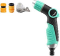 High Pressure Garden Hose Nozzle with 4 Spray Patterns & Thumb Control (Lake Blue) by Unknown