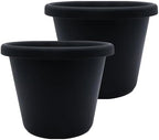 The HC Companies Classic Round Planter Pot, 20 Inch, Black, 2-Pack by TheHCCompanies