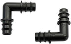 Industrial Horticultural Pipe Hose Connector 1/2 Inch 90 Angle Bend Barb Connector Garden Micro Irrigation Water Connectors Drip Irrigation Fittings 100 Pcs (Color : Black, Diameter : 1/2'') by Unknown