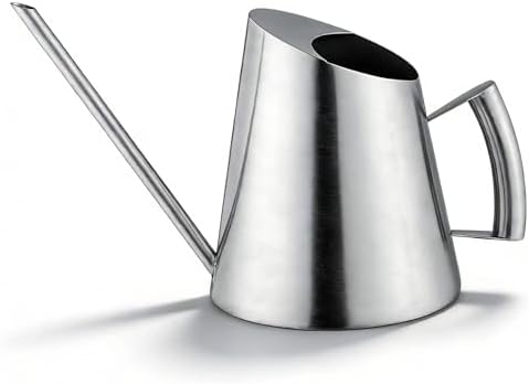 Watering Can, 1500ml Stainless Steel Indoor Plants Watering Can Watering Pot for Indoor Outdoor Plants Bonsai Garden by Ejoyous