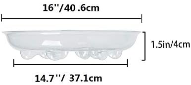 Idyllize 5 Pieces of 16 inch Clear Thick Plastic Heavy Duty Sturdy Plant Saucer Drip Trays for pots (16'') - Image 3