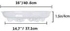 Idyllize 5 Pieces of 16 inch Clear Thick Plastic Heavy Duty Sturdy Plant Saucer Drip Trays for pots (16'') - Image 3