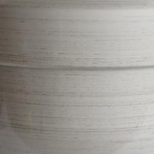 Garden Elements Indoor/Outdoor Glazed Brushed Happy Plastic Planter, Large, Cream, 15" - Image 2