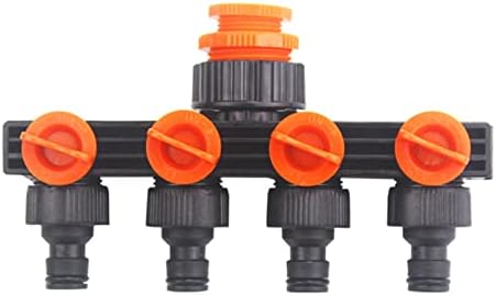4 Way Hose Splitters, Automatic Watering Water Pipe Linker Garden Water Irrigation Tool, 4 Way Hose Splitter Watering Accessories for Greenhouse, Agriculture by Unknown