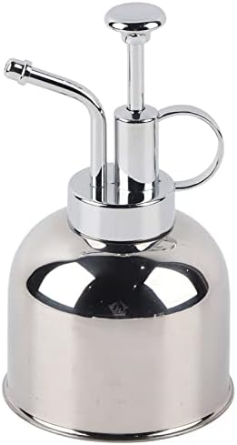 Stainless Steel Hand Pressing Watering Can, Plant Sprayer Mister, Watering Pot for Indoor Garden Plants by Unknown