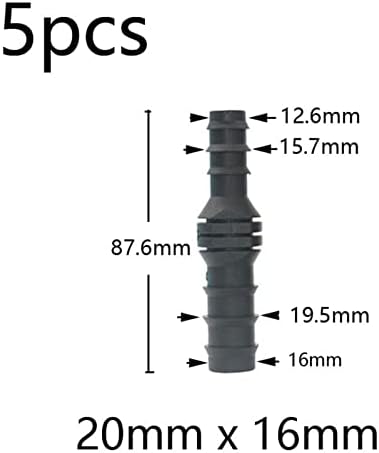 Garden Irrigation Tubing Fitting 16 20 25mm Tube Tee Elbow Equal Barb Connector End Plug Reducer Tee Micro Drip Adapter 5Pcs (Color : 25mm repair) - Image 5