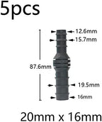 Garden Irrigation Tubing Fitting 16 20 25mm Tube Tee Elbow Equal Barb Connector End Plug Reducer Tee Micro Drip Adapter 5Pcs (Color : 25 x 16mm) - Image 5