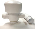UFO Rain Barrel 4” Mini Docking Diverter with Overflow Hose for Poly Drums (White) by EarthMark