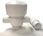 UFO Rain Barrel 4” Mini Docking Diverter with Overflow Hose for Poly Drums (White) by EarthMark