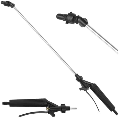Telescoping Garden Spray Wand, Adjustable Nozzle Aluminum Hose Sprayer by Unknown
