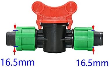 Hose Connector Adapter 15pc 16mm Drip Irrigation Valve With Faucet Connector, 1/2 Inch Threaded Pipe Water Connector With Locking, Garden Greenhouse Irrigation (Color : Brown) - Image 5