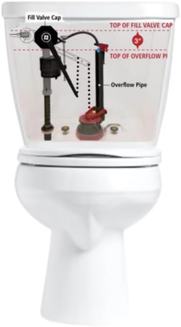 Time-Lock Dual Stop Valve – The Worlds Only Saftey Fill Valve That Stops Running Toilets!, Black - Image 3