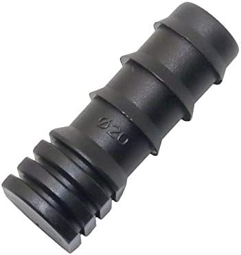 Hose Connector DN16,DN20,DN25 PE Pipe Barbed End Caps Plastic Barb end Line Water Hose Mender for Micro Irrigation Drip Lines Fittings 100 Pcs (Color : Black, Diameter : DN25) - Image 4