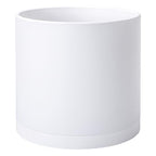 D'vine Dev Plastic Planter Pot with Saucer, 14 in, White, 74-X-A-4 by DvineDevPlanterPotsandStand