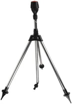 Rotating Tripod Sprinkler Stainless Steel Garden Automatic Rotary Irrigation System Adjustable 360 Degree Watering for Lawn Yard Greenhouse Large Area Silver Black - Image 4